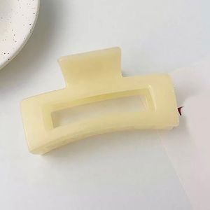 BUTTER YELLOW - Translucent Rectangular Hair Clip